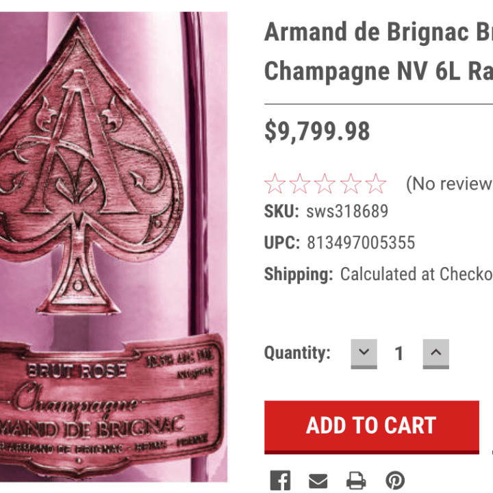 a bottle of expensive champagne